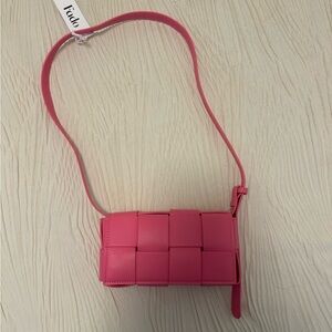 Hot pink adjustable strap purse
